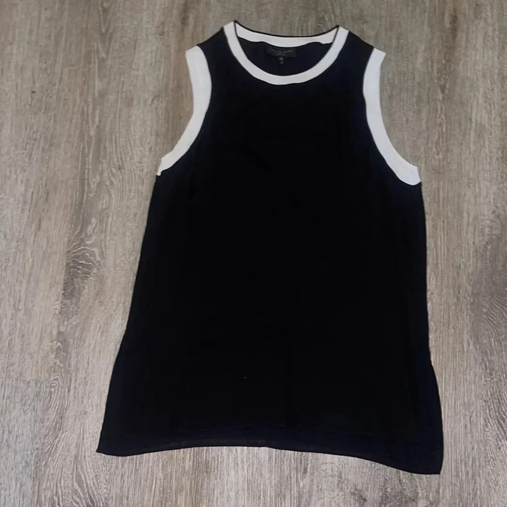 rag & bone Black and White Tank Top